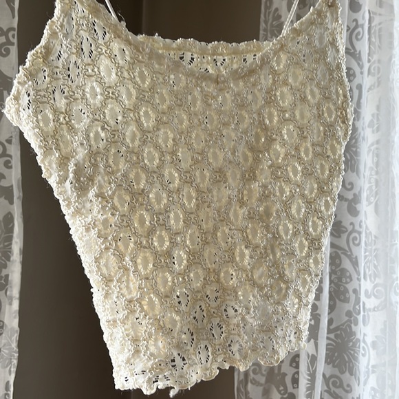 Cream Lingerie Tank - Picture 2 of 2